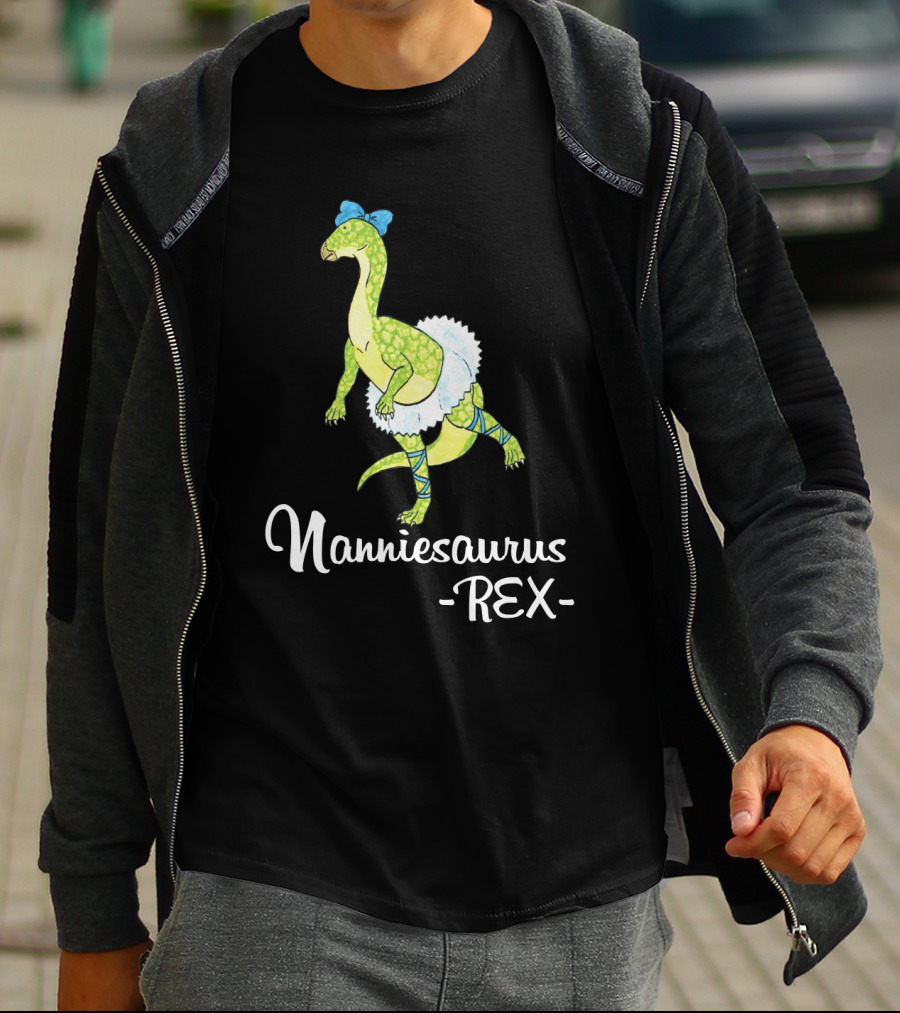 Nanniesaurus Rex Ballet Dancer Dinosaurs T-Shirt