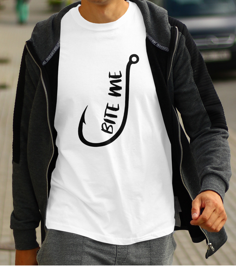 Bite Me Funny Fishing Hook T-Shirt