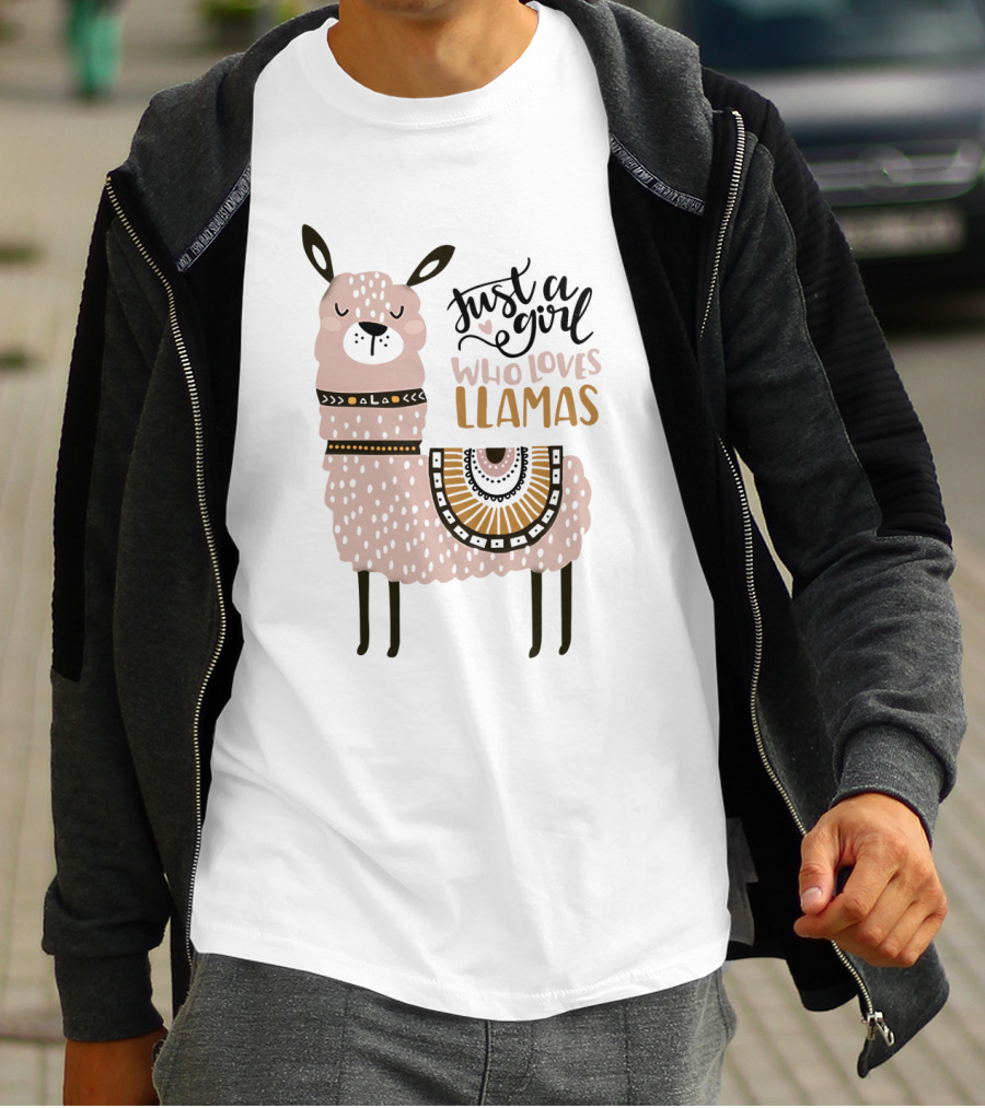 Just A Girl Who Loves Llamas Perfect For Llama Lovers Enthusiasts T-Shirt
