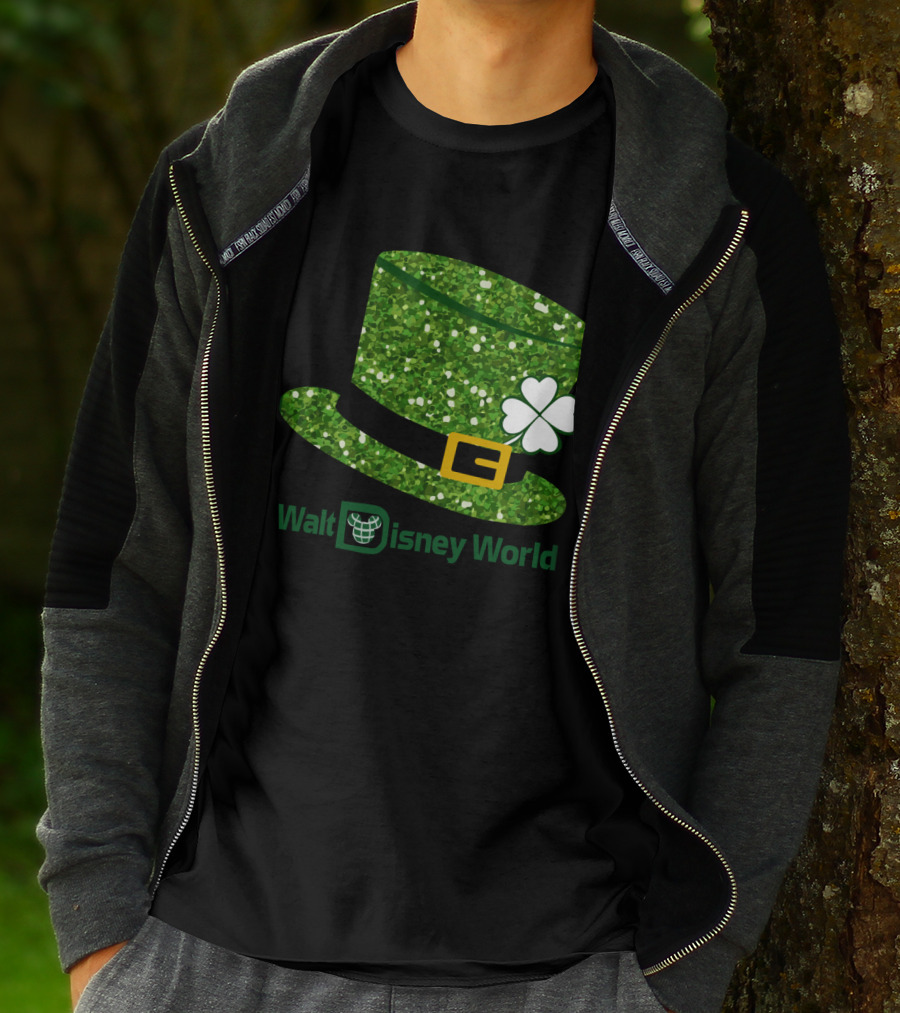 Walt Disney World Mickey Mouse Patrick Day Green Shamrock Hat T-Shirt