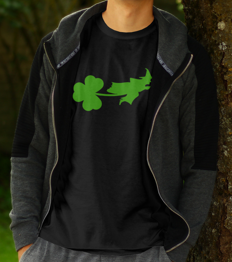 Wicked Witch Riding Shamrock T-Shirt