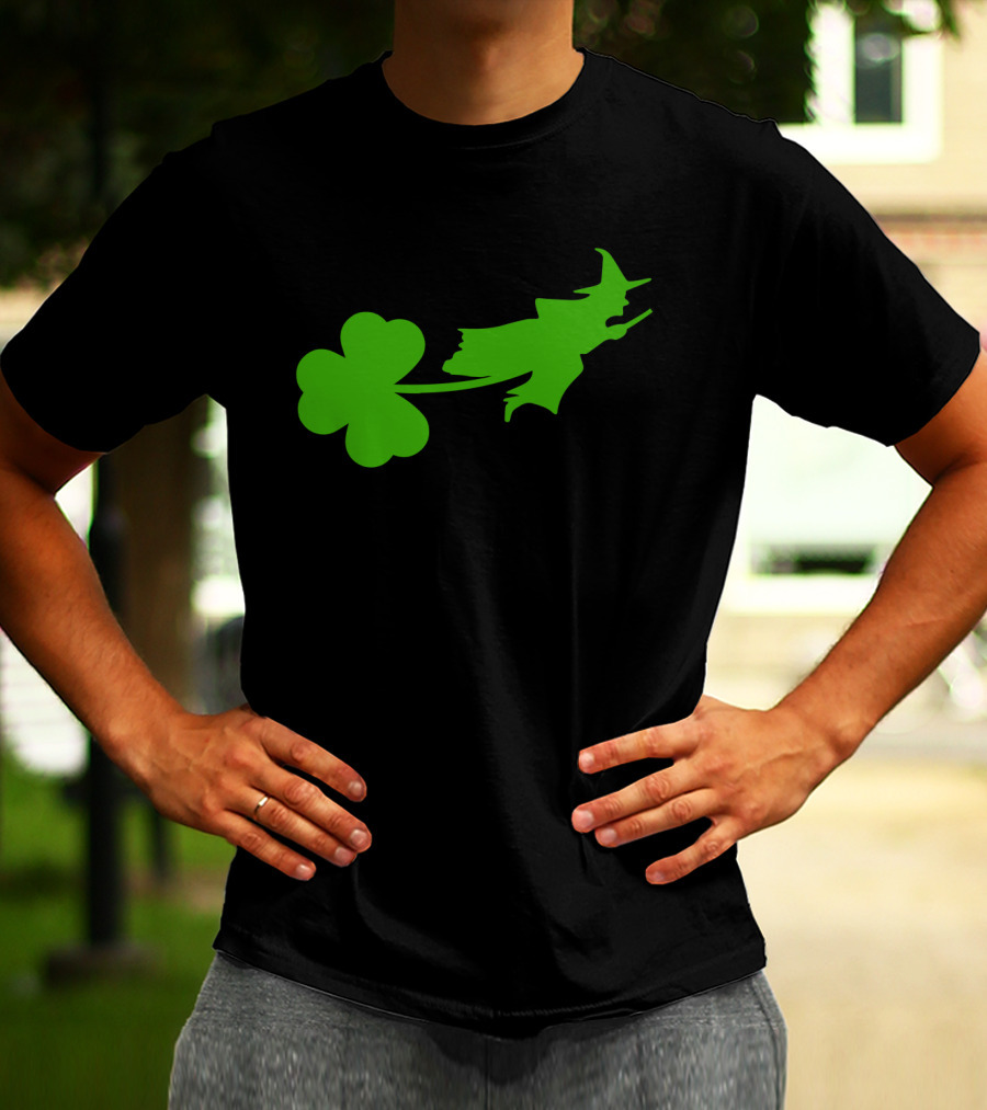 Wicked Witch Riding Shamrock T-Shirt