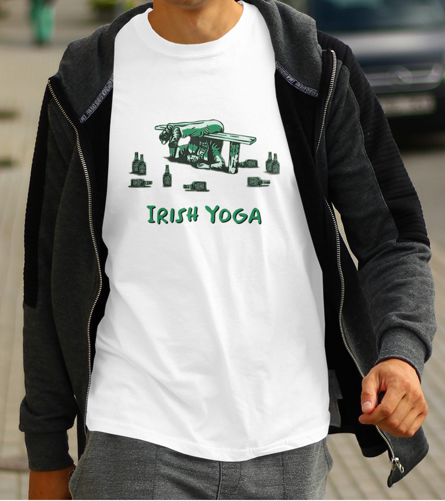 Irish Yoga Bench Pose With Bottles T-Shirt