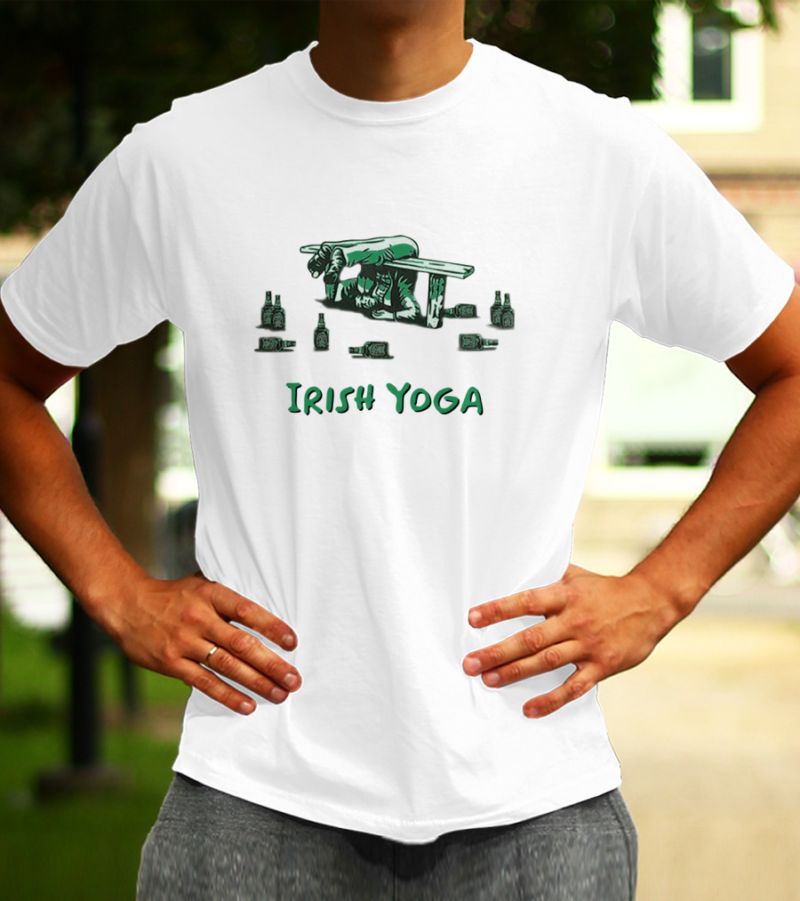 Irish Yoga Bench Pose With Bottles T-Shirt