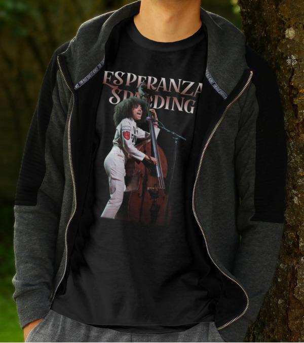 Esperanza Spalding Performing With Double Bass Enthusiasm T-Shirt