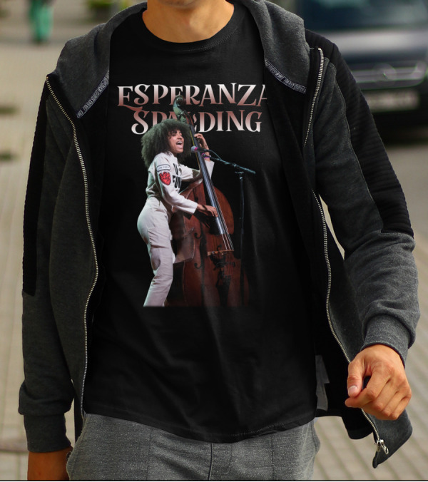 Esperanza Spalding Performing With Double Bass Enthusiasm T-Shirt