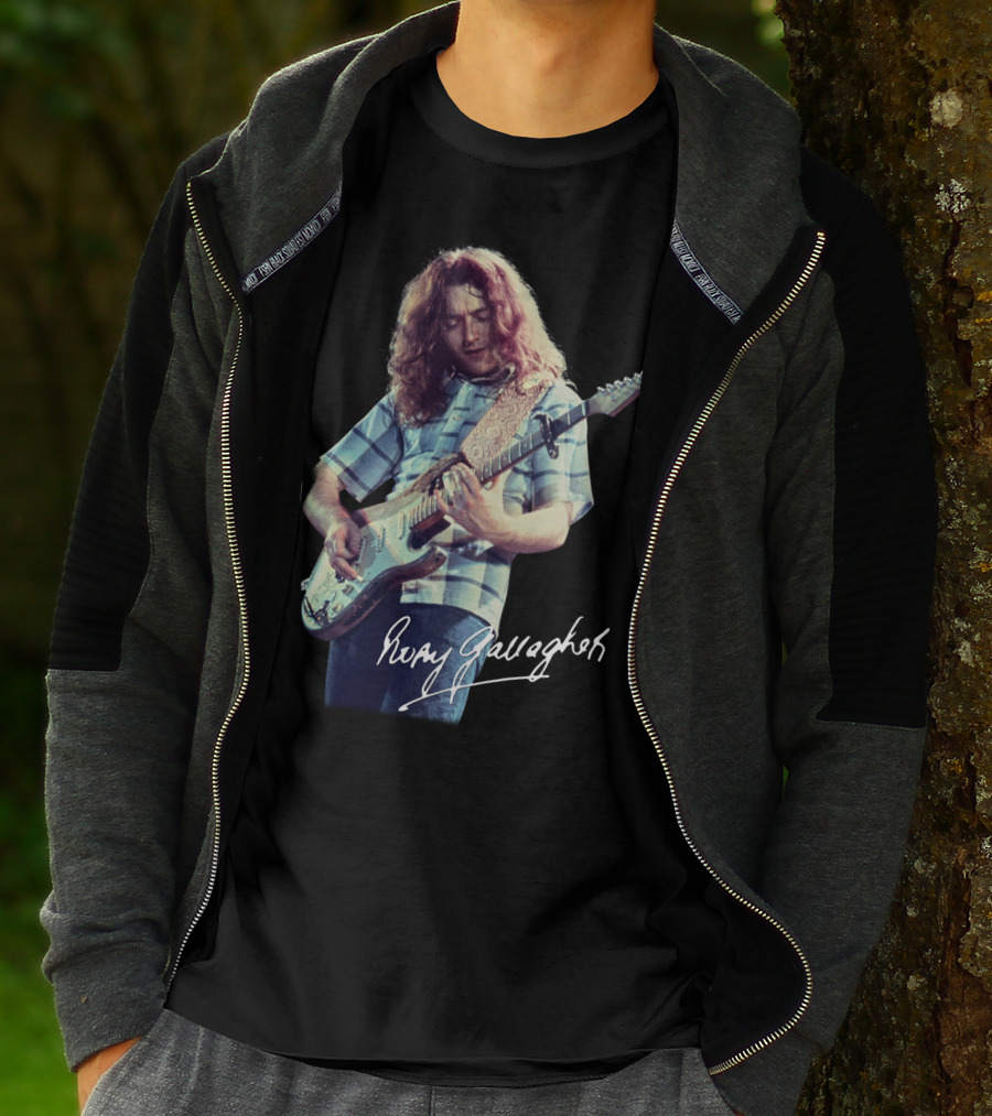 Rory Gallagher Iconic Guitarist With Signature Blues Performance T-Shirt