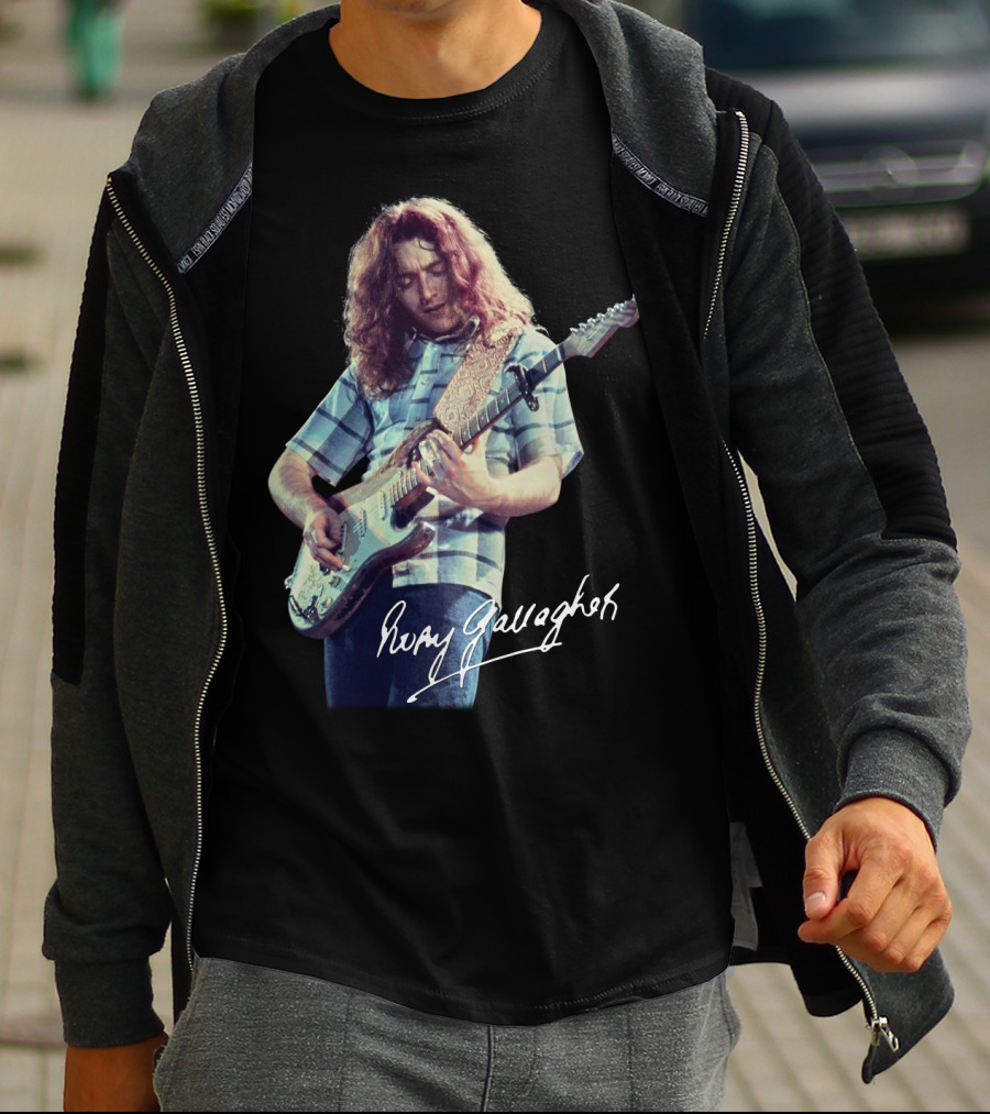 Rory Gallagher Iconic Guitarist With Signature Blues Performance T-Shirt