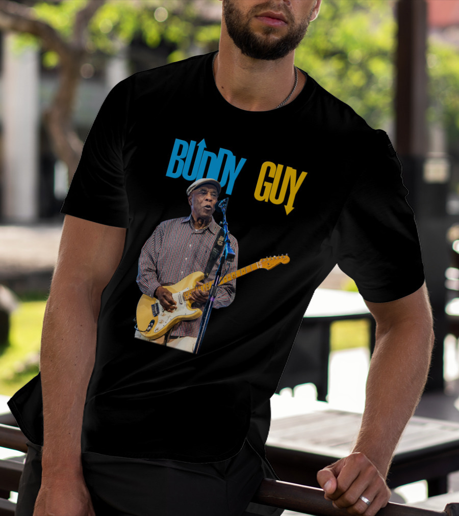Buddy Guy Electric Blues Performance With Guitar And Microphone T-Shirt