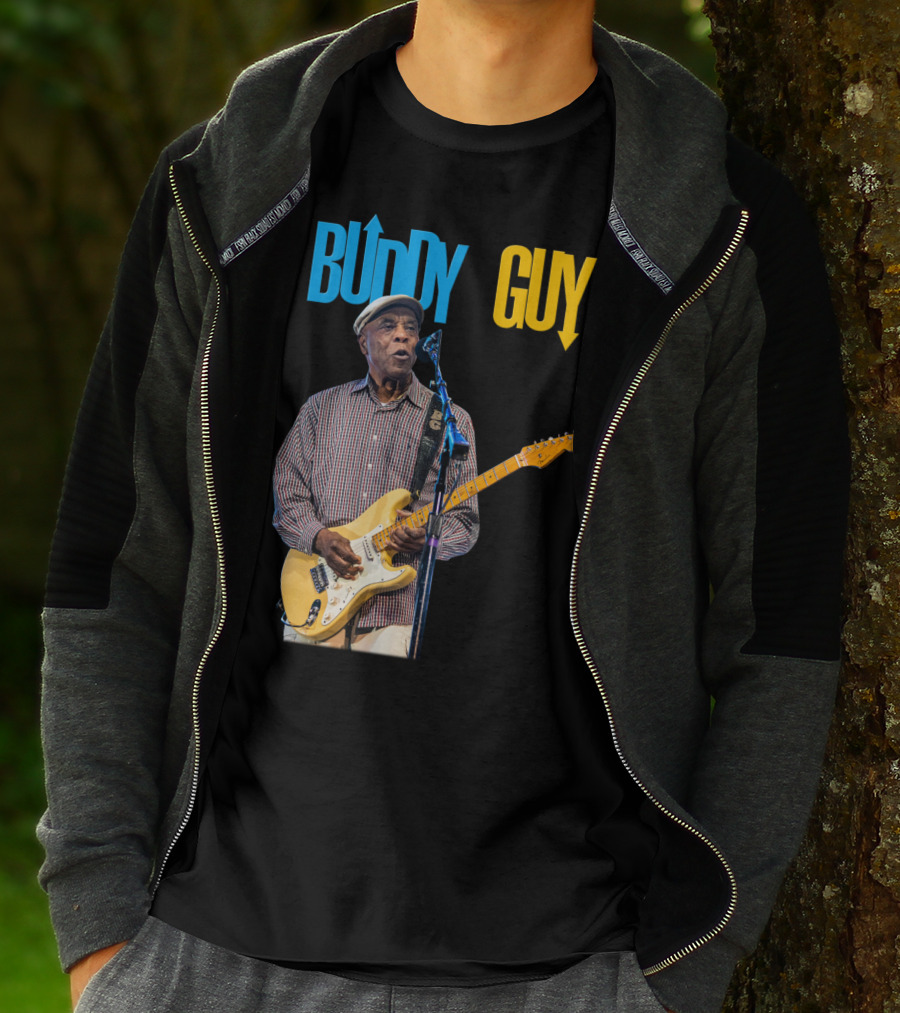 Buddy Guy Electric Blues Performance With Guitar And Microphone T-Shirt