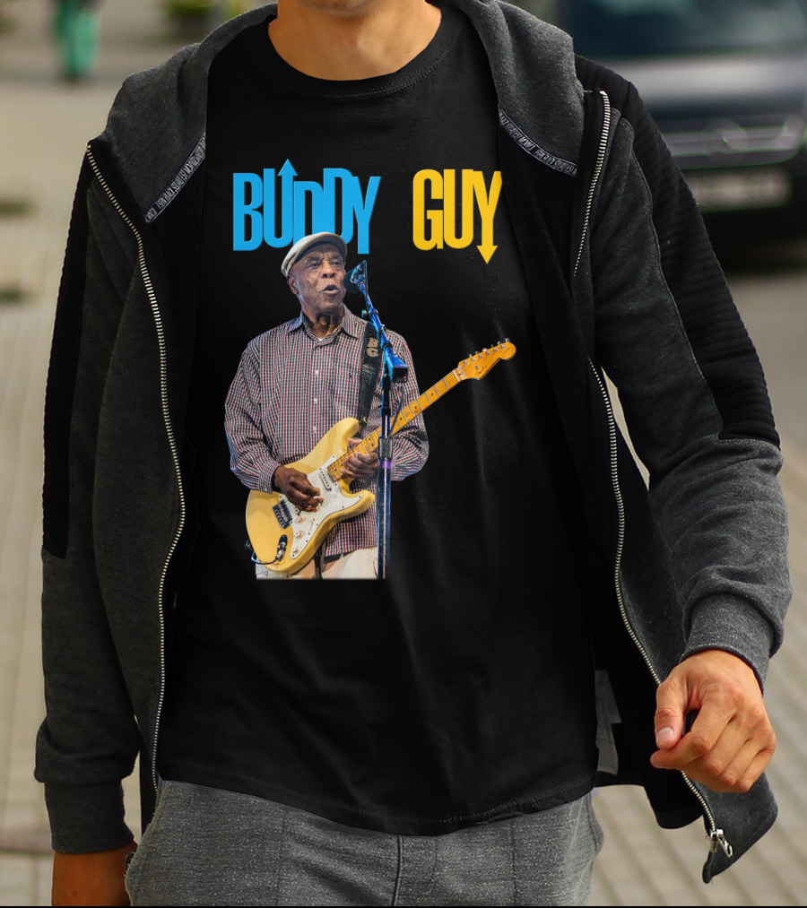 Buddy Guy Electric Blues Performance With Guitar And Microphone T-Shirt