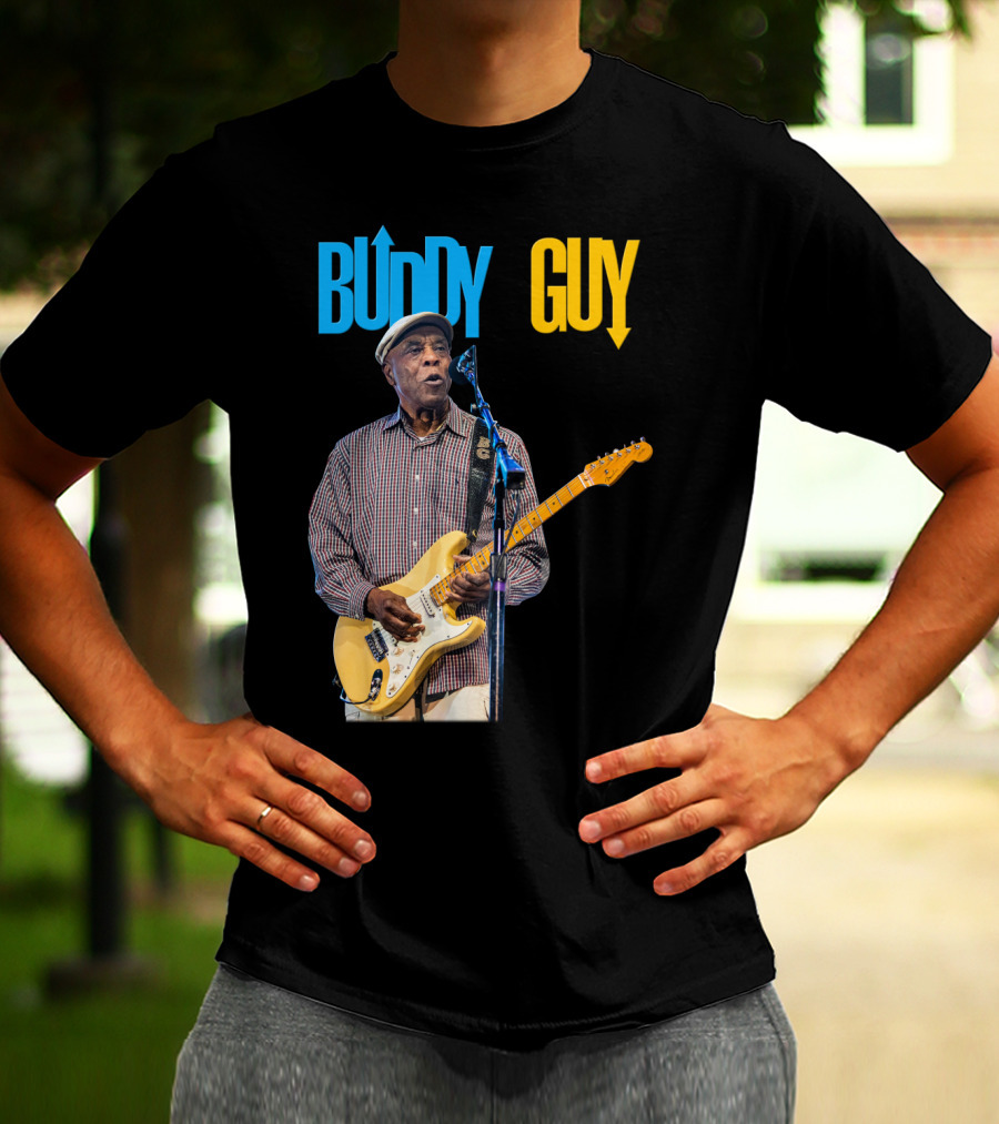 Buddy Guy Electric Blues Performance With Guitar And Microphone T-Shirt