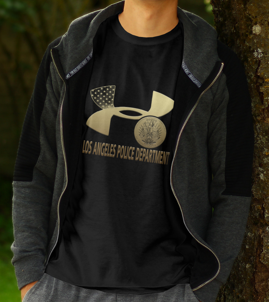 Los Angeles Police Department American Flag Emblem T-Shirt