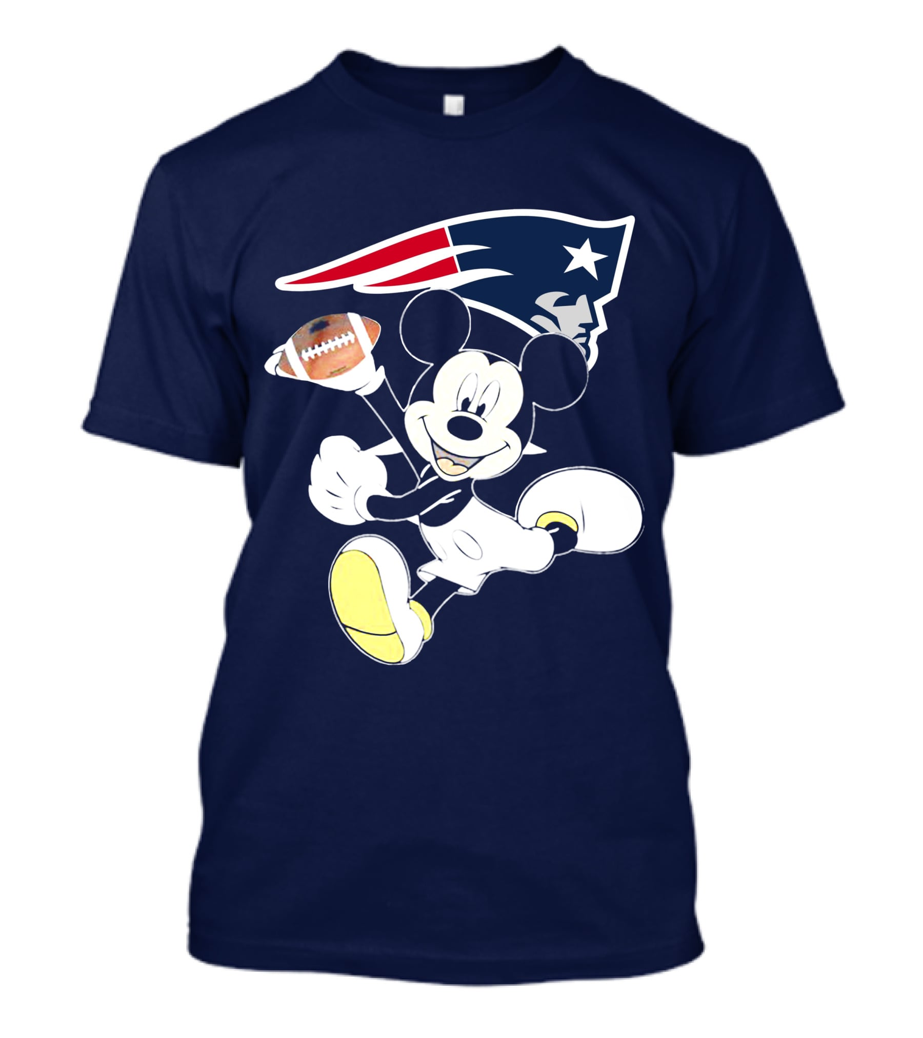 Mickey Patriots Football Fan Crossover With Iconic New England T-Shirt