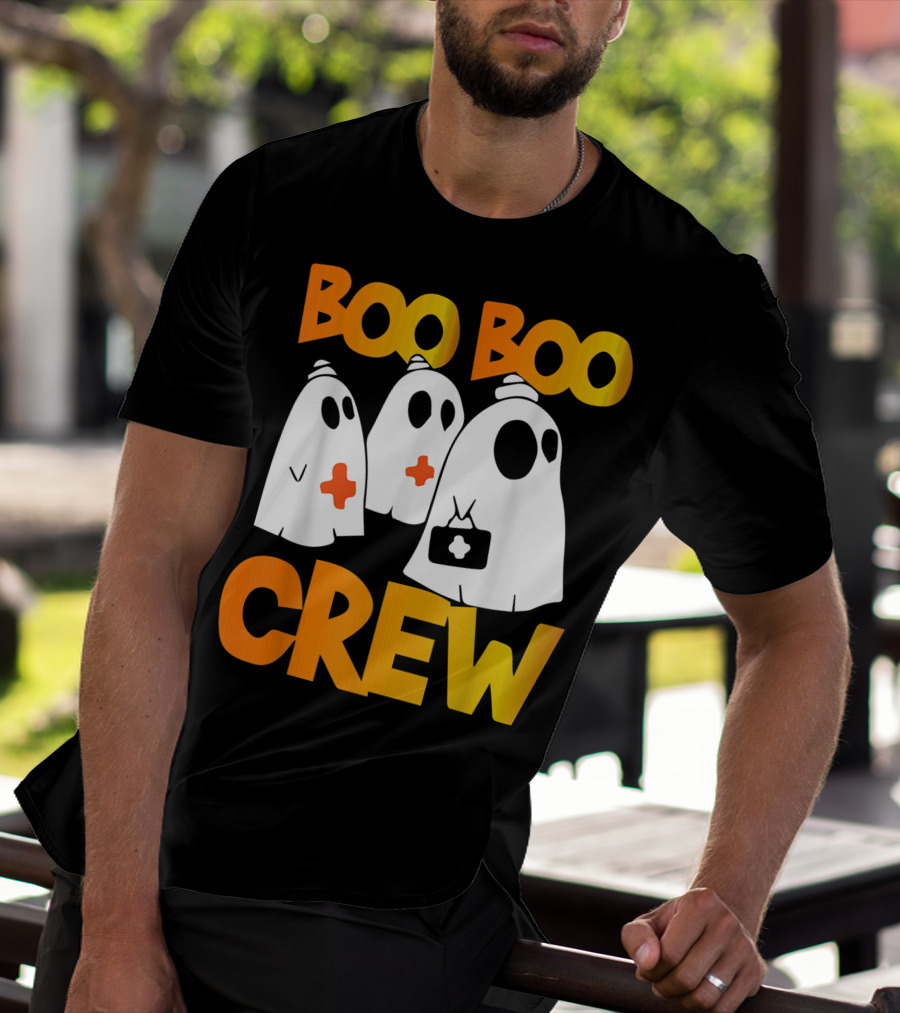 Boo Boo Crew Nurse Ghost Halloween T-Shirt