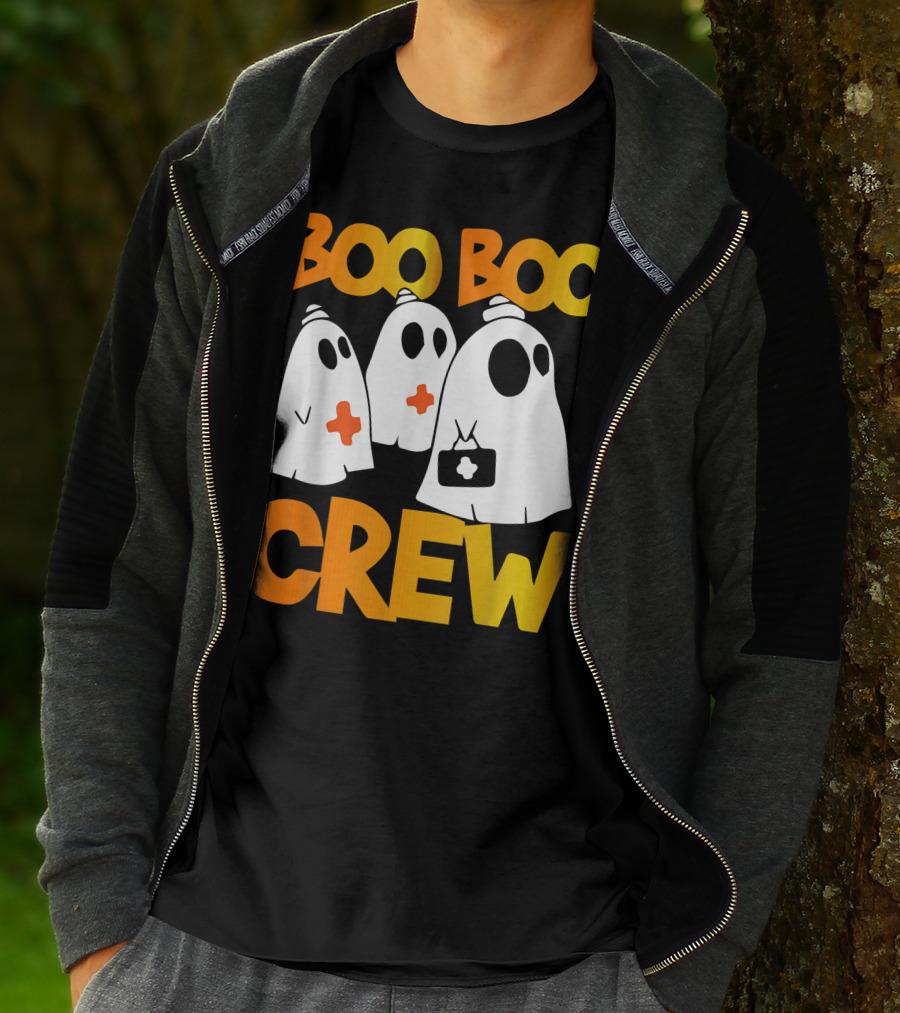 Boo Boo Crew Nurse Ghost Halloween T-Shirt