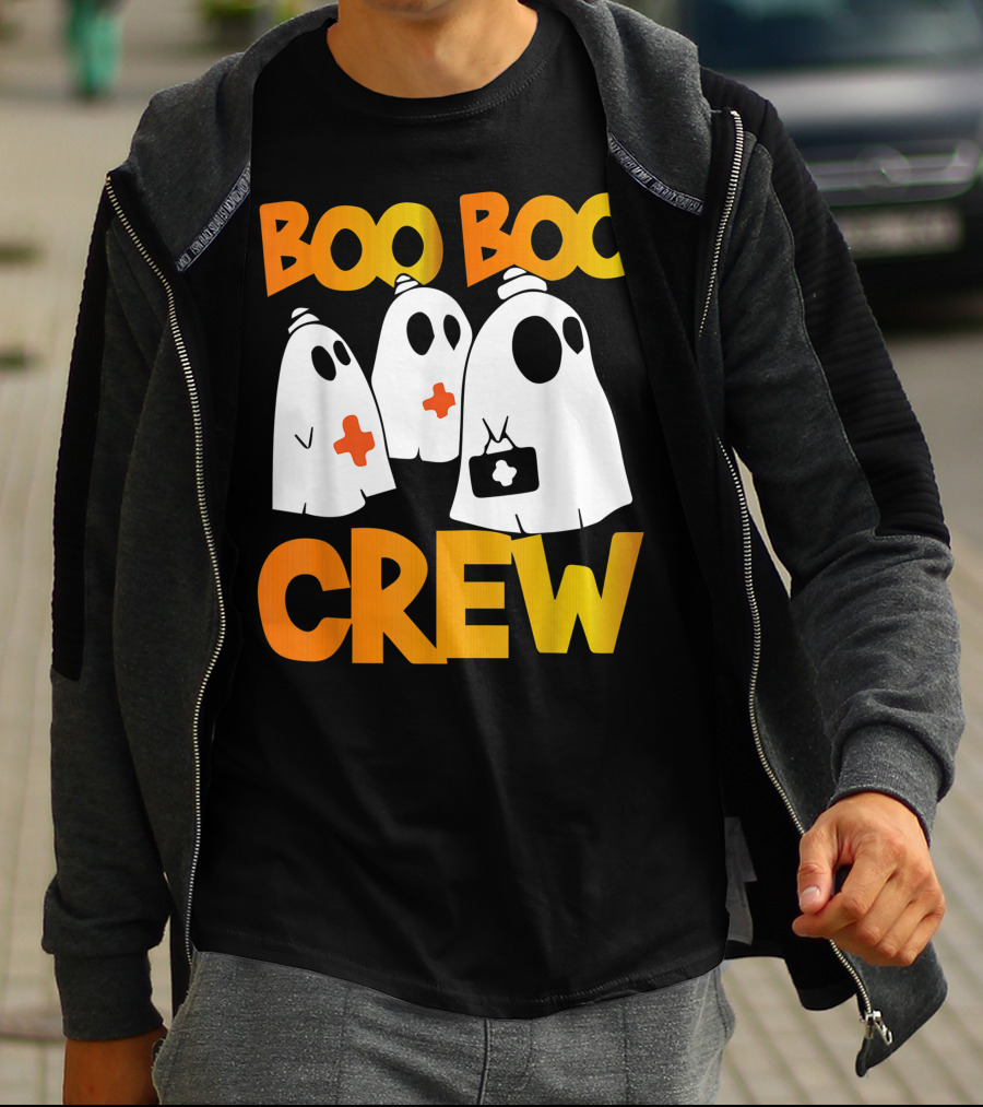 Boo Boo Crew Nurse Ghost Halloween T-Shirt