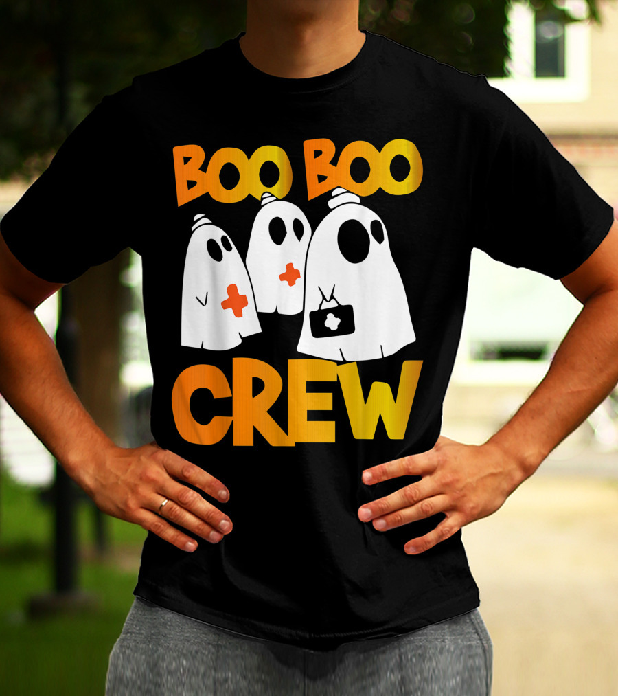 Boo Boo Crew Nurse Ghost Halloween T-Shirt