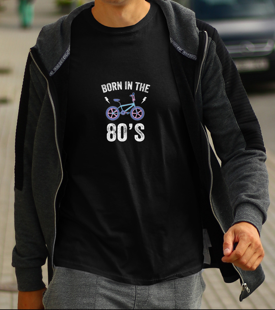 Born In The 80's Retro Bicycle 1980s Nostalgia Bike T-Shirt