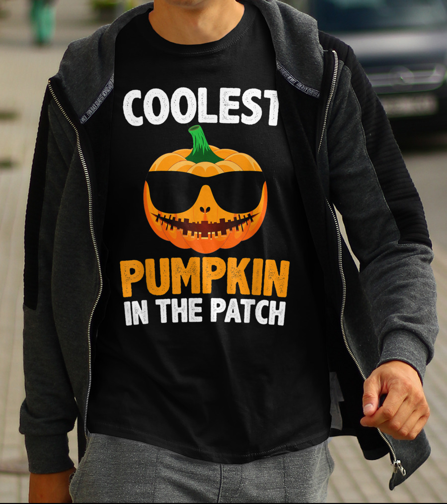 Coolest Pumpkin In The Patch With Sunglasses T-Shirt