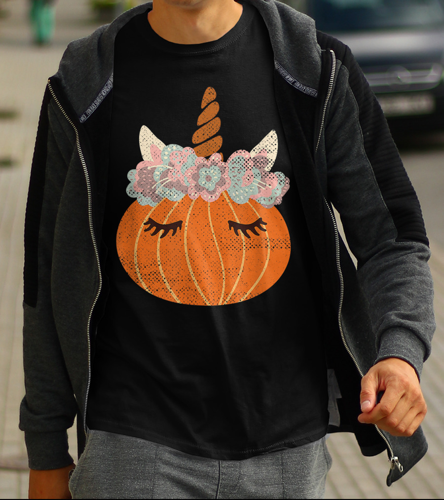 Halloween Cute Pumpkin Unicorn Costume Best T-Shirt