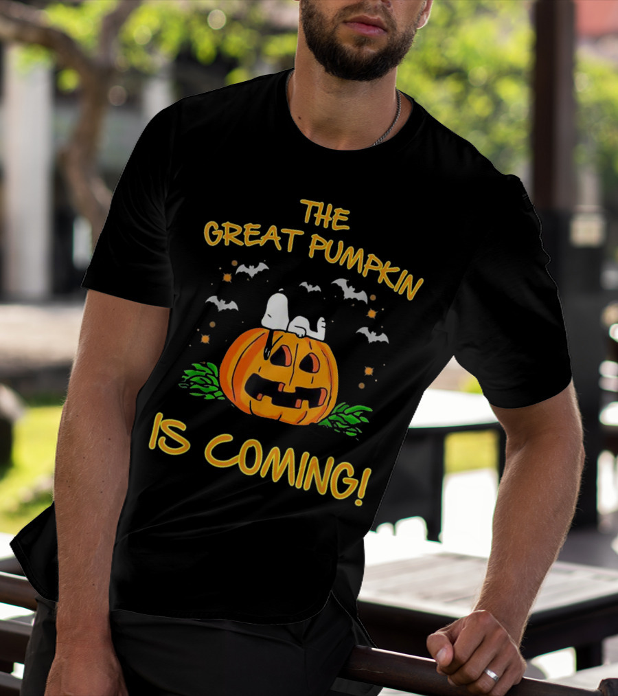 The Great Pumpkin Is Coming Peanuts Snoopy Halloween T-Shirt