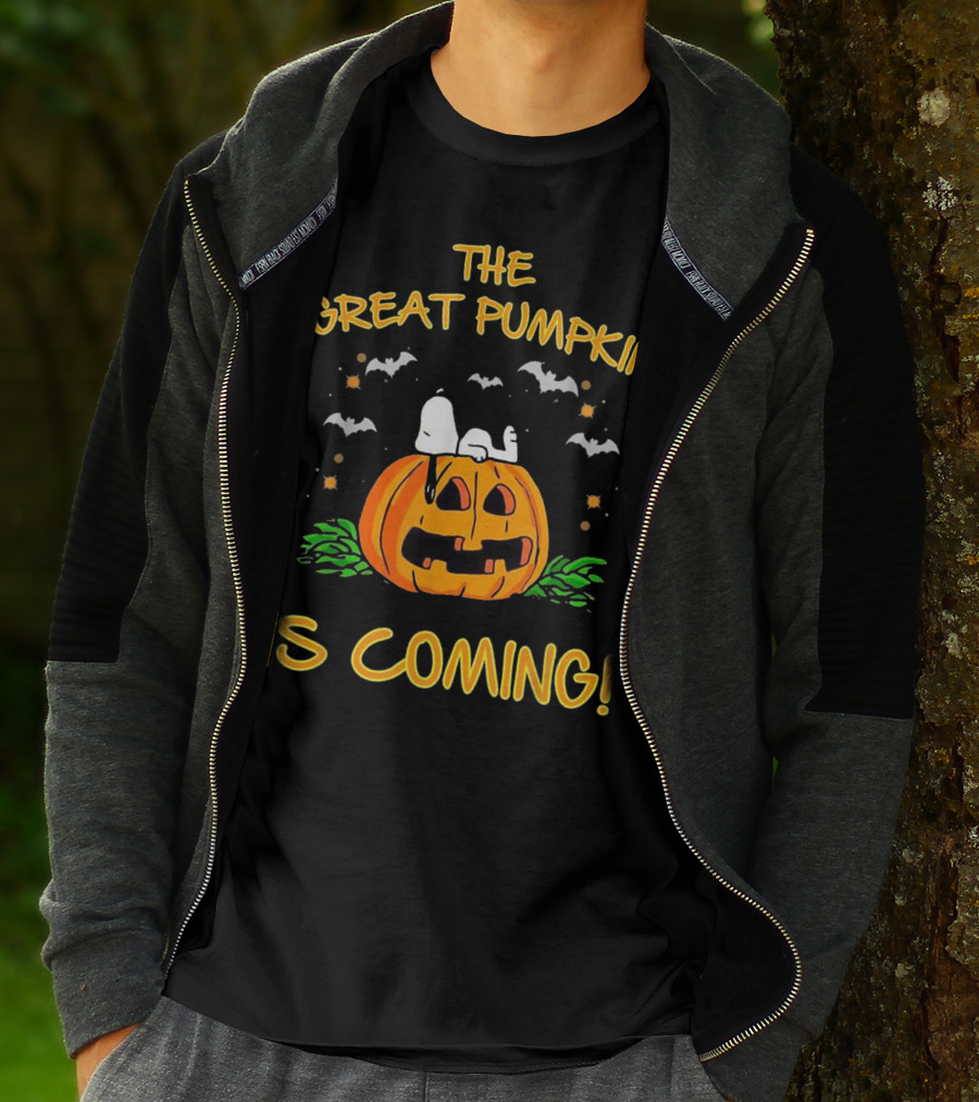 The Great Pumpkin Is Coming Peanuts Snoopy Halloween T-Shirt