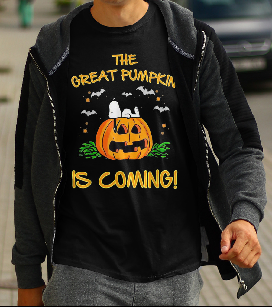 The Great Pumpkin Is Coming Peanuts Snoopy Halloween T-Shirt