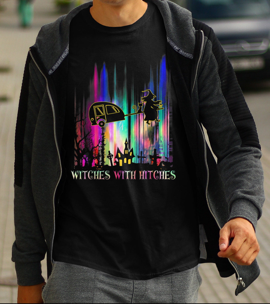 Witches With Hitches Camping Halloween Holiday Spectacle T-Shirt