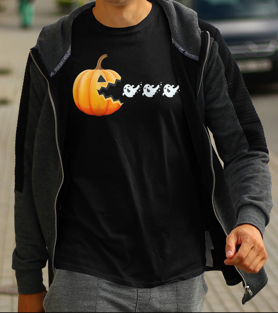 Funny Pumpkin Eating Ghosts Halloween Best T-Shirt