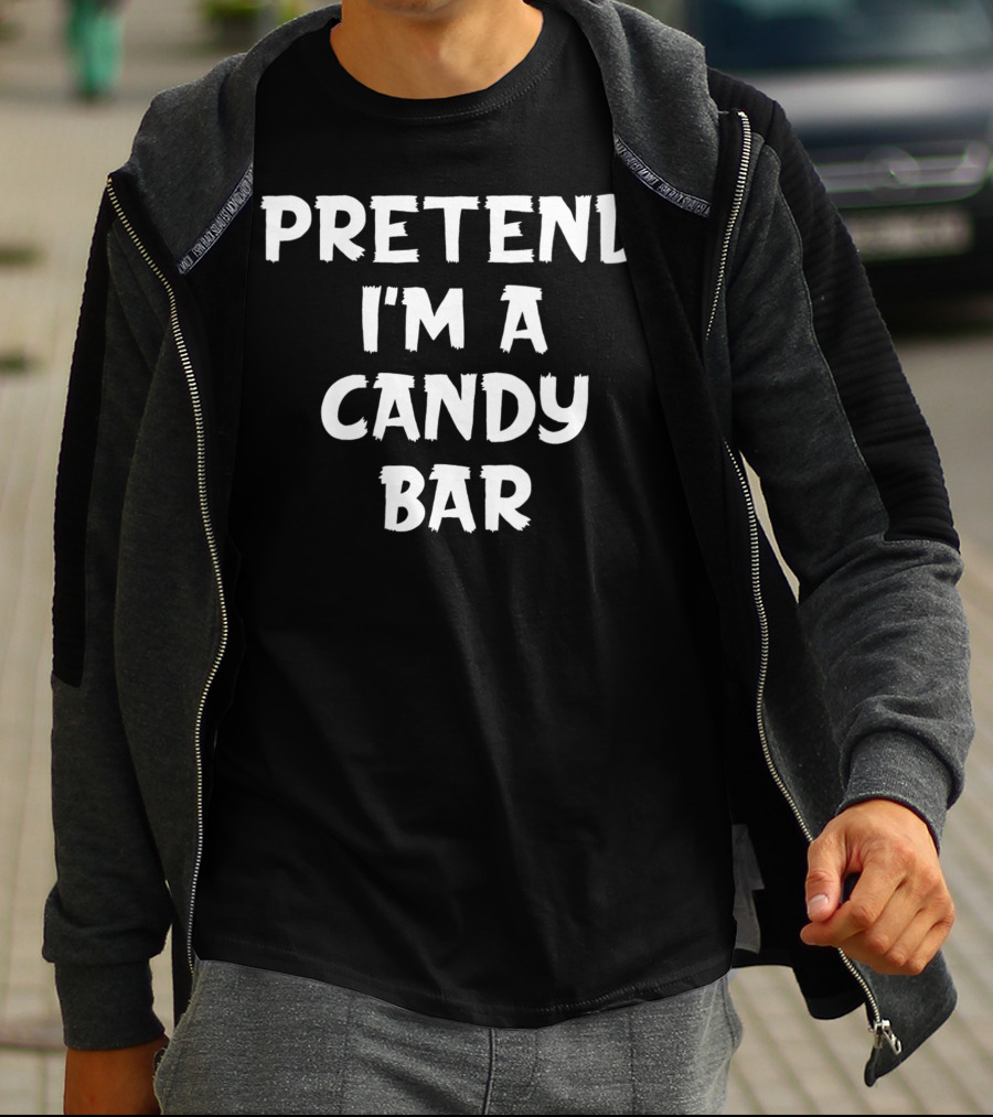 Women Pretend I'm A Candy Bar Funny Lazy Halloween Party T-Shirt