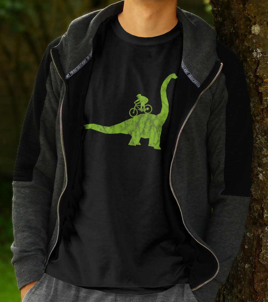 Mountain Bike MTB Dinosaur Funny Cycling Bicycle Rider Adventure T-Shirt