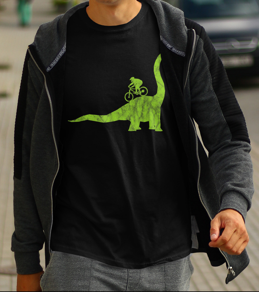 Mountain Bike MTB Dinosaur Funny Cycling Bicycle Rider Adventure T-Shirt