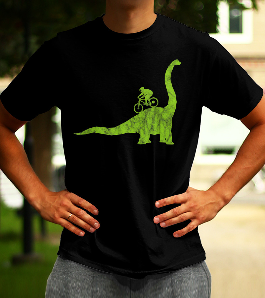 Mountain Bike MTB Dinosaur Funny Cycling Bicycle Rider Adventure T-Shirt