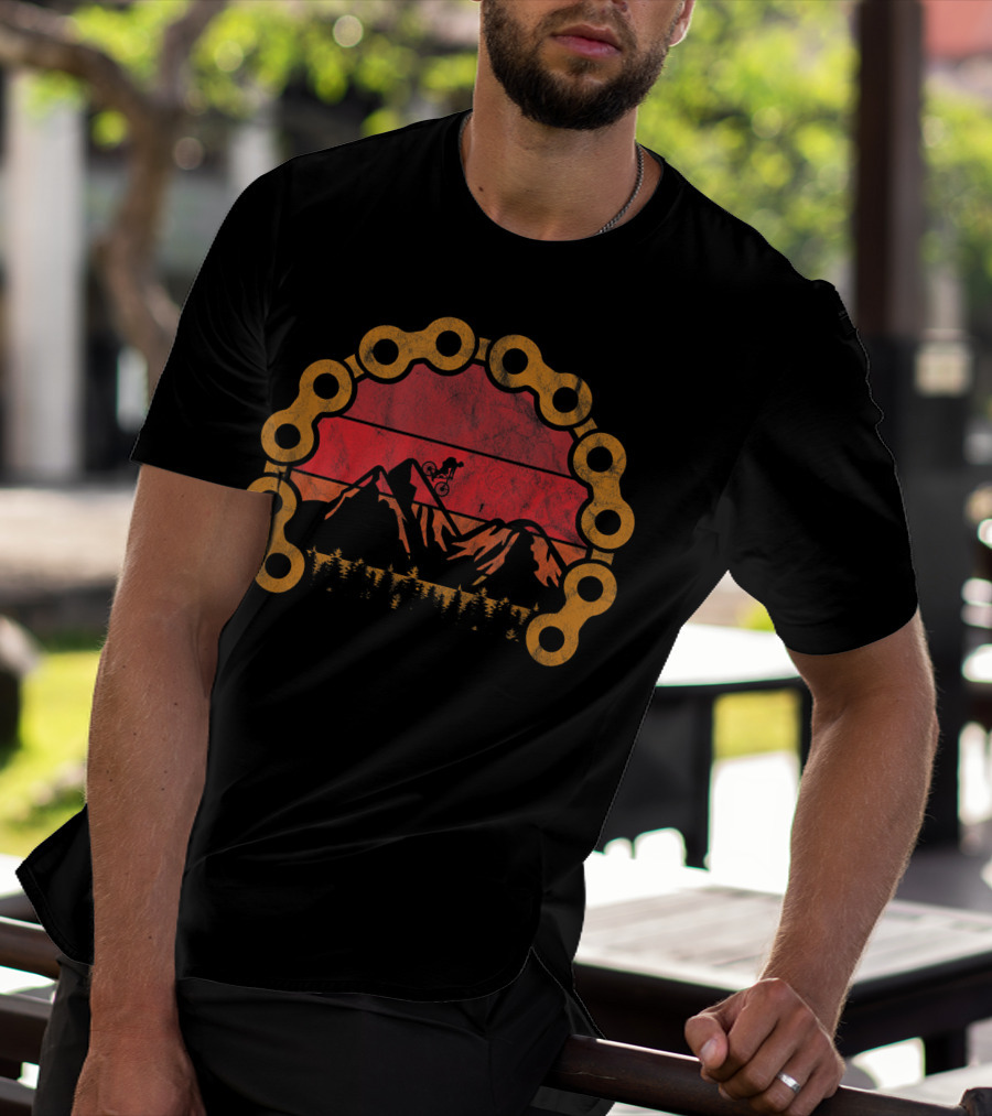 Mountain Bike MTB Biker Downhill Cycling Adventure In Mountains T-Shirt