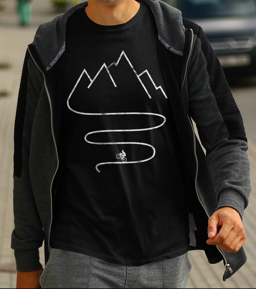 Mountain Bike Cycling Biker Path In The Mountains T-Shirt