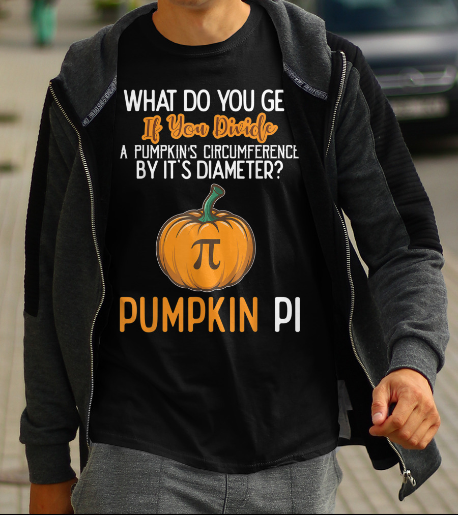 Funny Pumpkin Pi Math Teacher Halloween Costume Joke T-Shirt