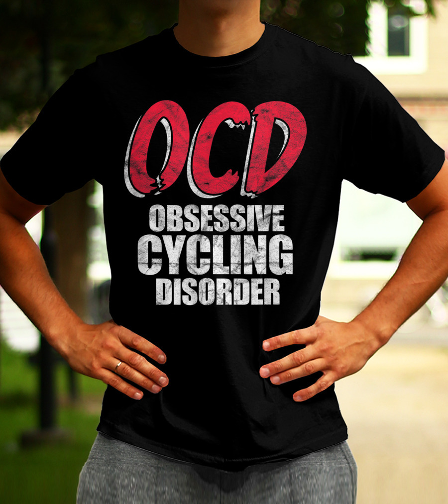OCD Obsessive Cycling Disorder Funny Bike Cycling Biking Basic T-Shirt