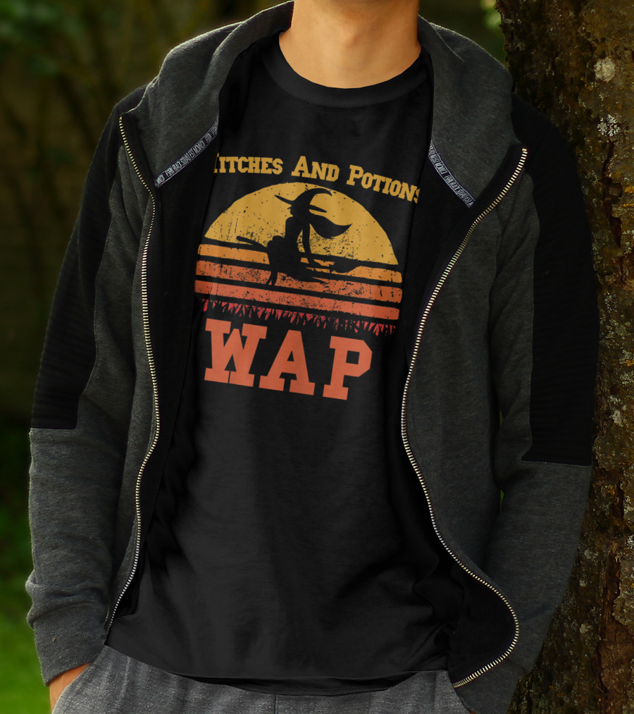 Wap Witches And Potions Retro Halloween T-Shirt