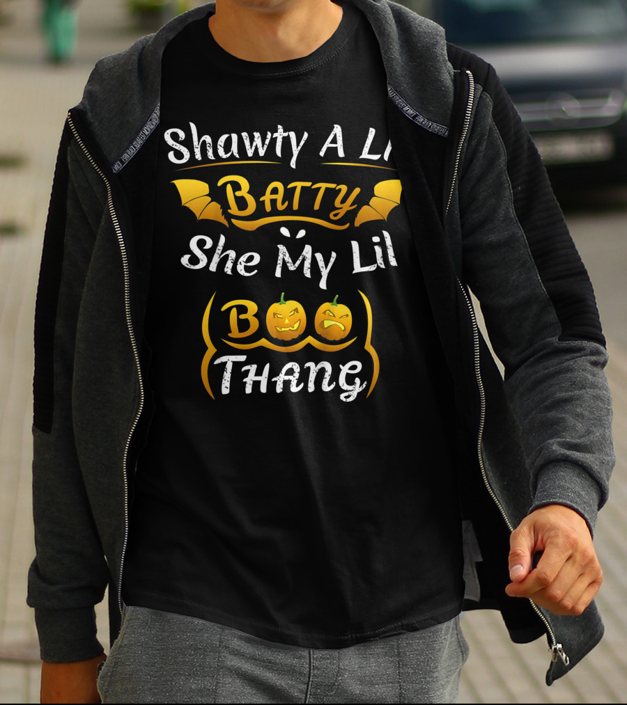 Shawty A Lil Batty She My Lil Boo Thang Pumpkin Halloween T-Shirt