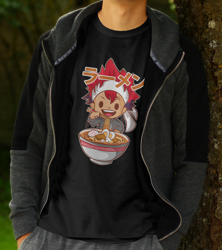 Ramen Anime Character Eating Noodles T-Shirt