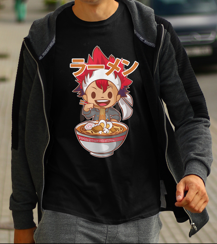 Ramen Anime Character Eating Noodles T-Shirt