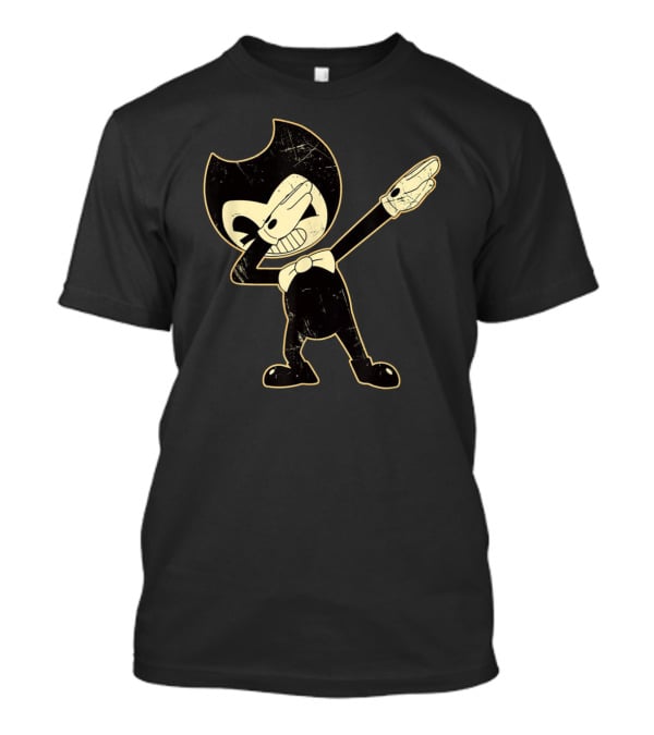 Bendy Dabbing Vintage Cartoon Style Figure With Bow Tie Iconic Pose T-Shirt