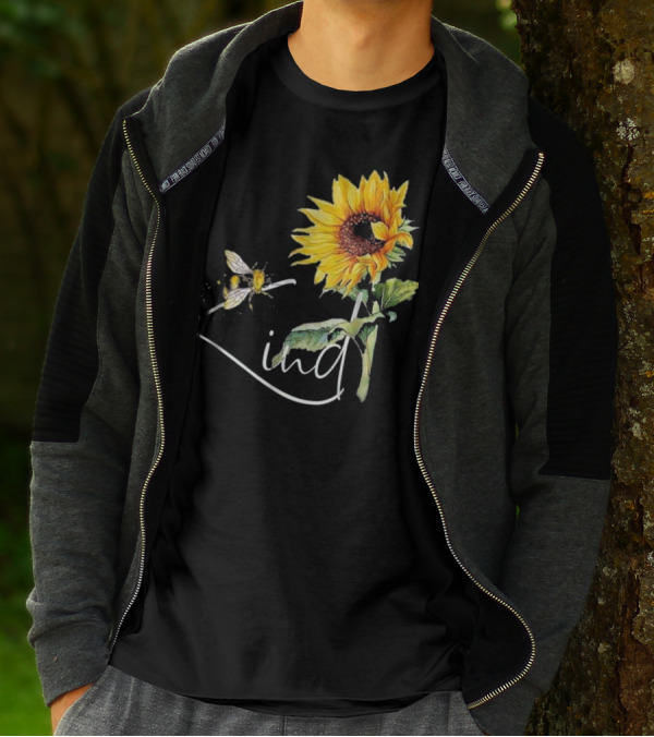 Kind Bee Sunflower Teacher T-Shirt
