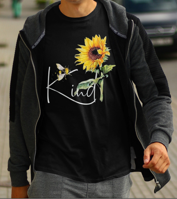 Kind Bee Sunflower Teacher T-Shirt