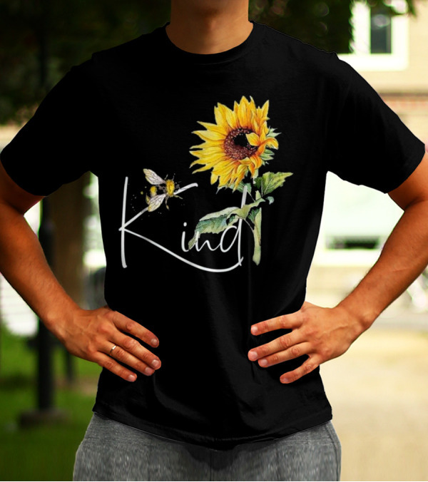 Kind Bee Sunflower Teacher T-Shirt