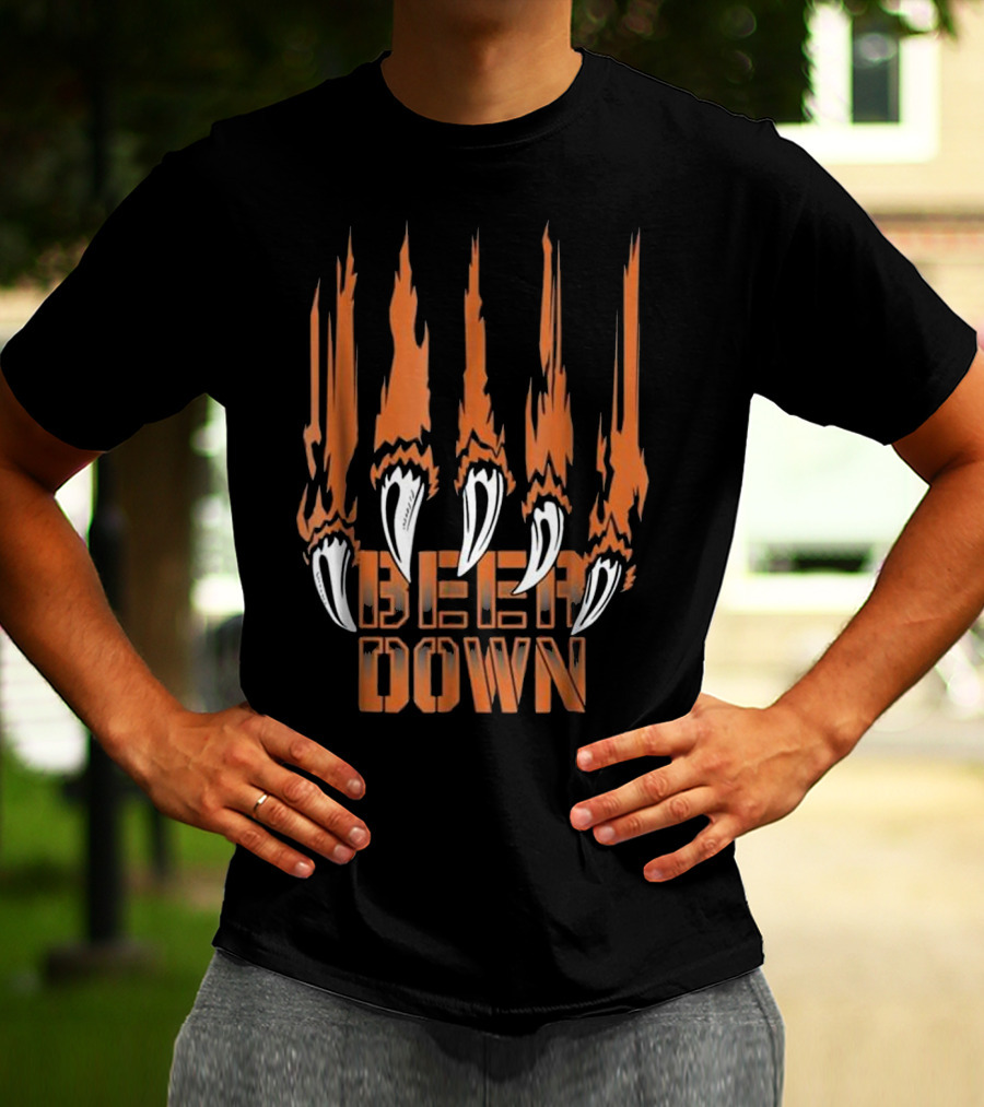 Bear Down Chicago Football Claw T-Shirt
