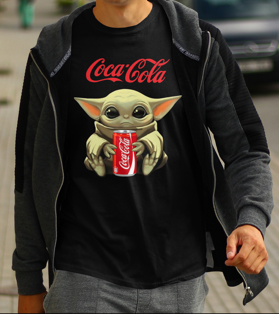 Coca Cola Baby Yoda Holding Coca Cola Can T-Shirt