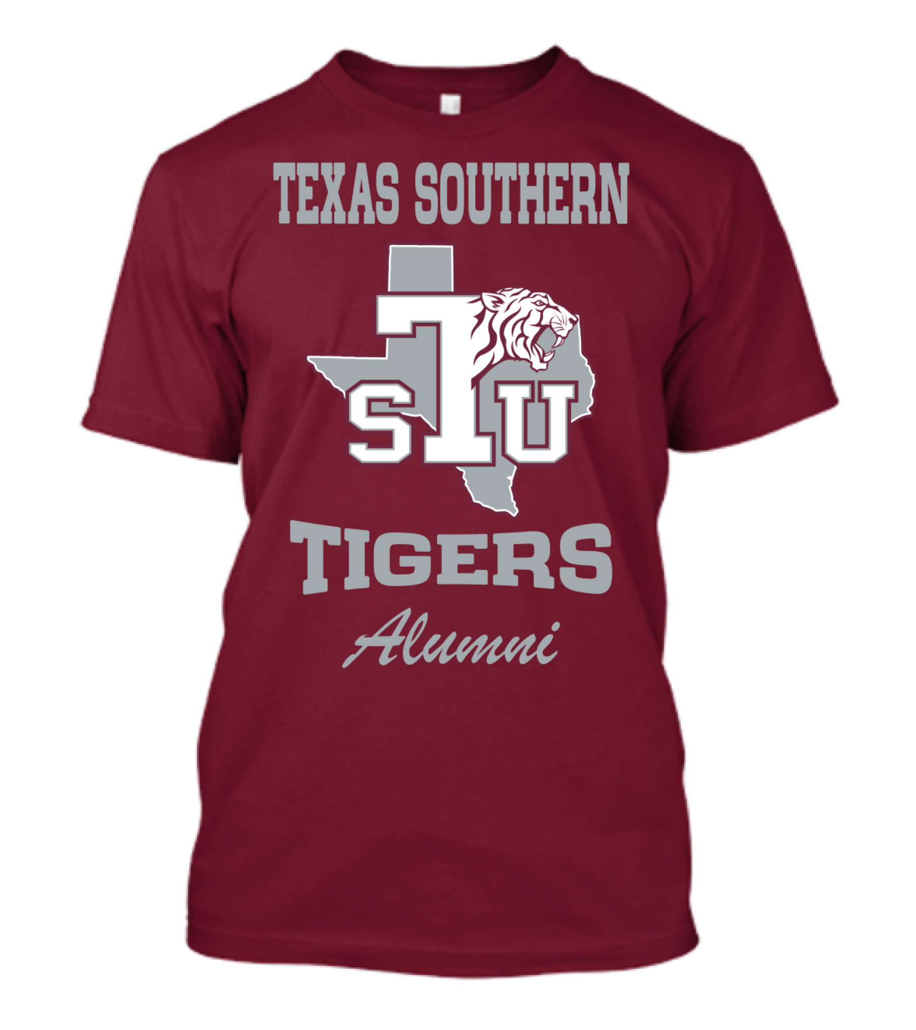 Texas Southern Tigers TSU Alumni Texas Outline T-Shirt