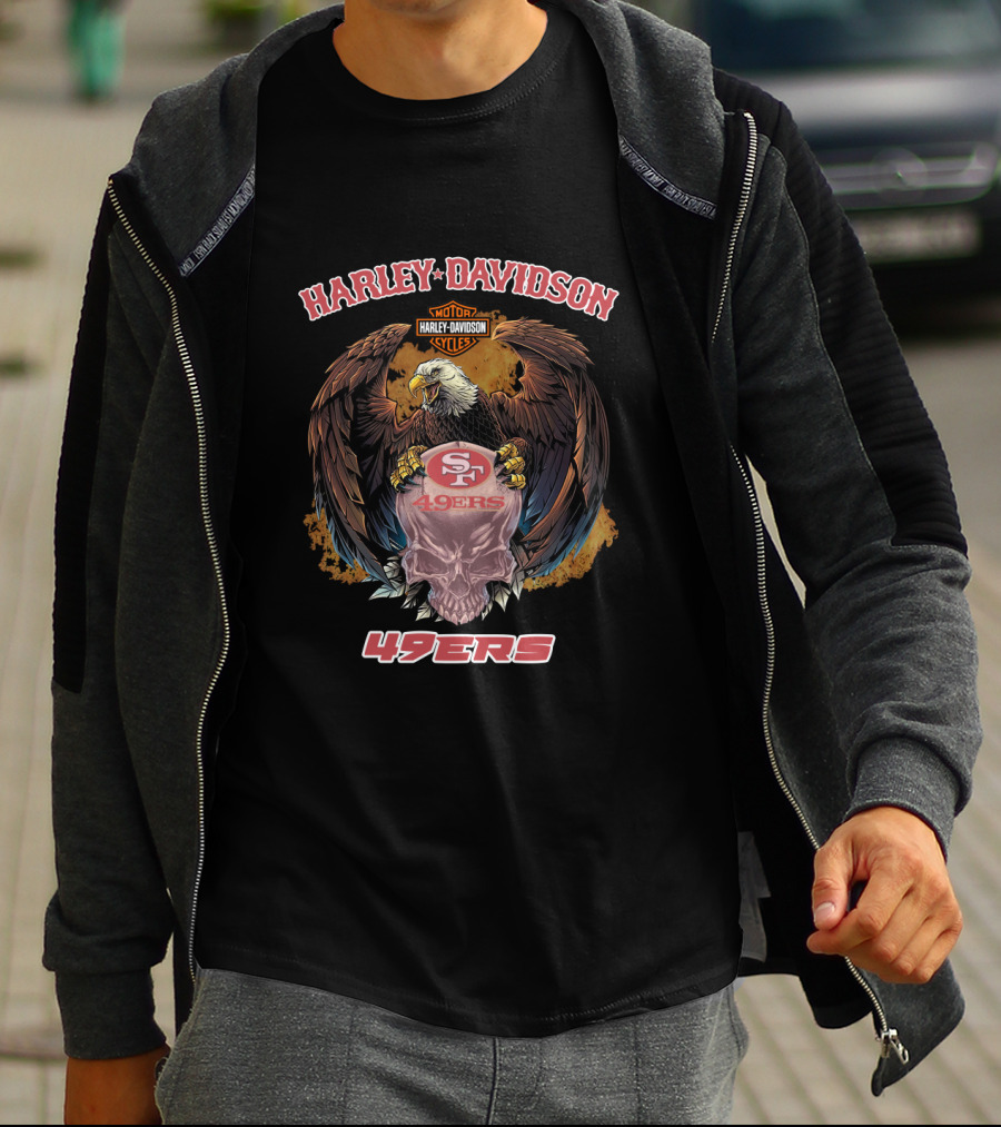 Harley Davidson Motor Cycles 49ers Sf T-Shirt